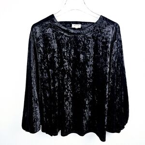 World Market Black Velvet Bat Wing Shirt